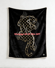 LV Monogram Panther Blanket Gold LV Black Panther Blanket 122